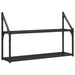Vegghylle Veggmontert Svart eik 80 x 21 x 51 cm metall PB