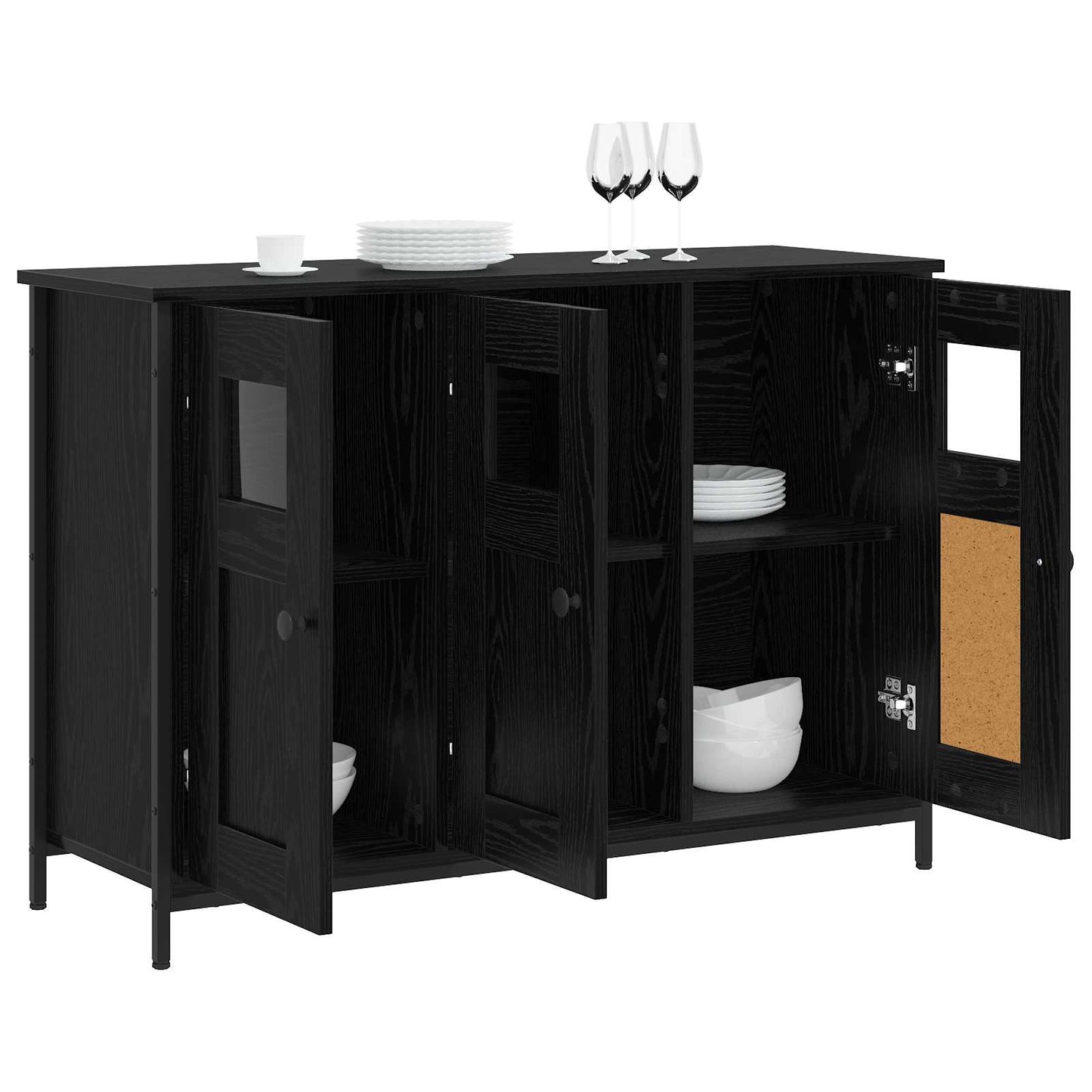 Serviesskap Svart eik 100 x 35 x 70 cm Konstruert tre