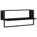 Vegghylle Veggmontert Svart eik 65 x 25 x 30 cm metall PB