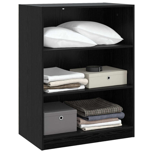 Garderobeskap med hylle Svart eik 77 x 48 x 102 cm PB