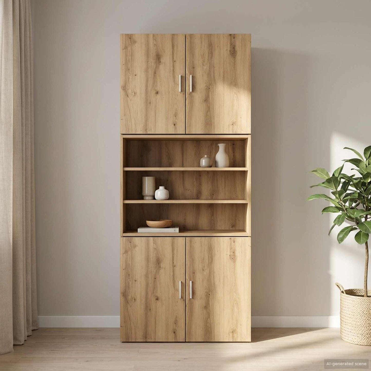 Veggskap Artisan eik 80 x 42,5 x 64 cm Konstruert tre