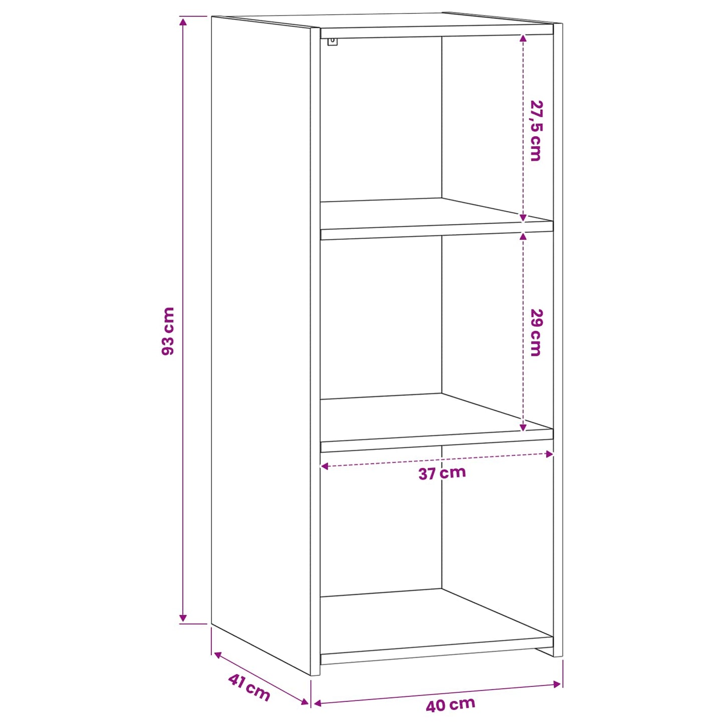 Serviesskap Svart eik 40 x 41 x 93 cm Konstruert tre
