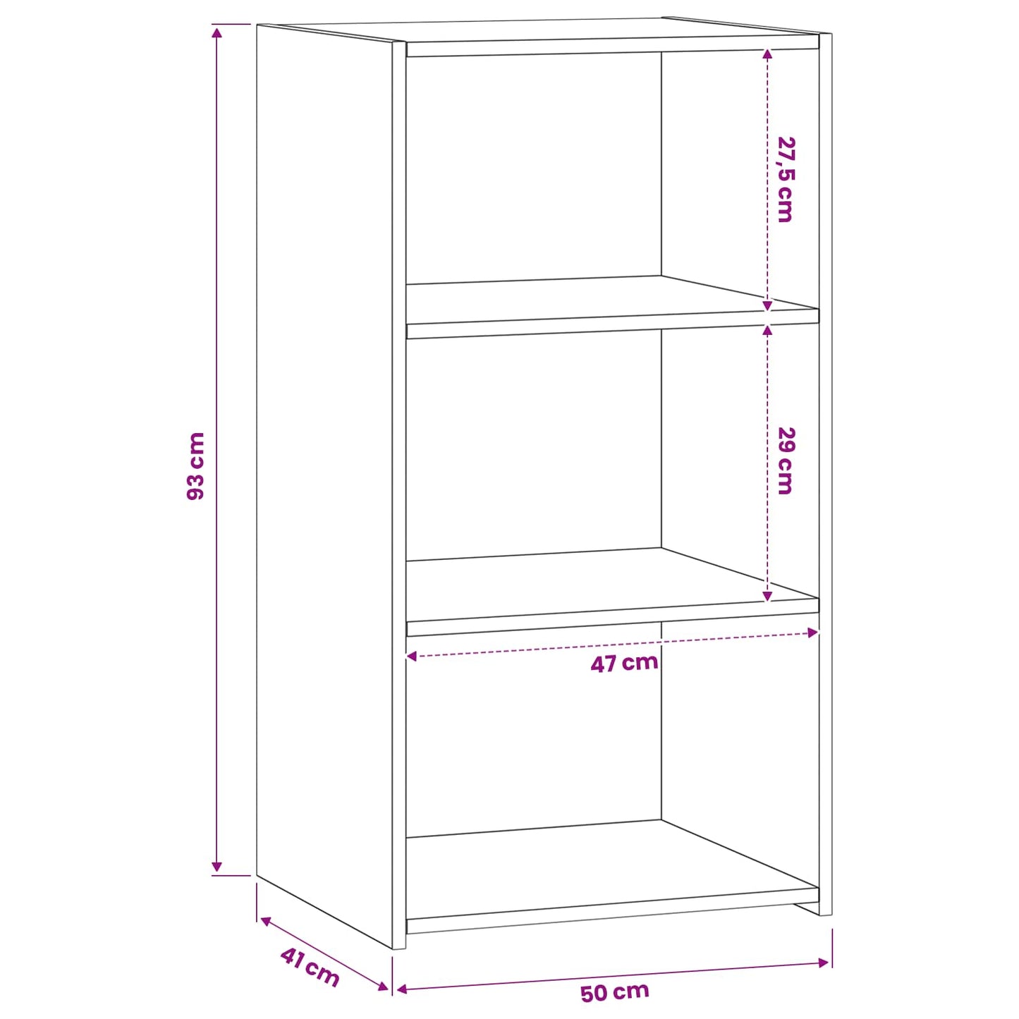 Serviesskap Artisan eik 50 x 41 x 93 cm Konstruert tre