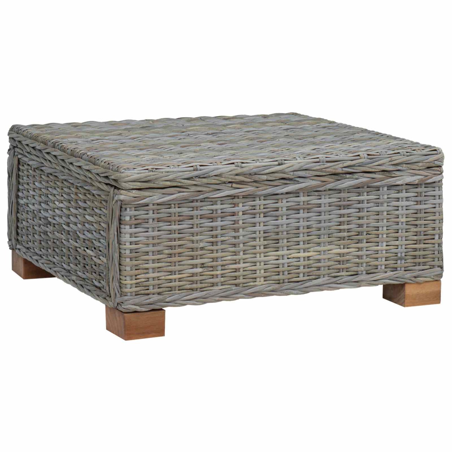 Kaffebord GENDT Naturlig Rattan Kubu Grå 67 x 60 x 30 cm