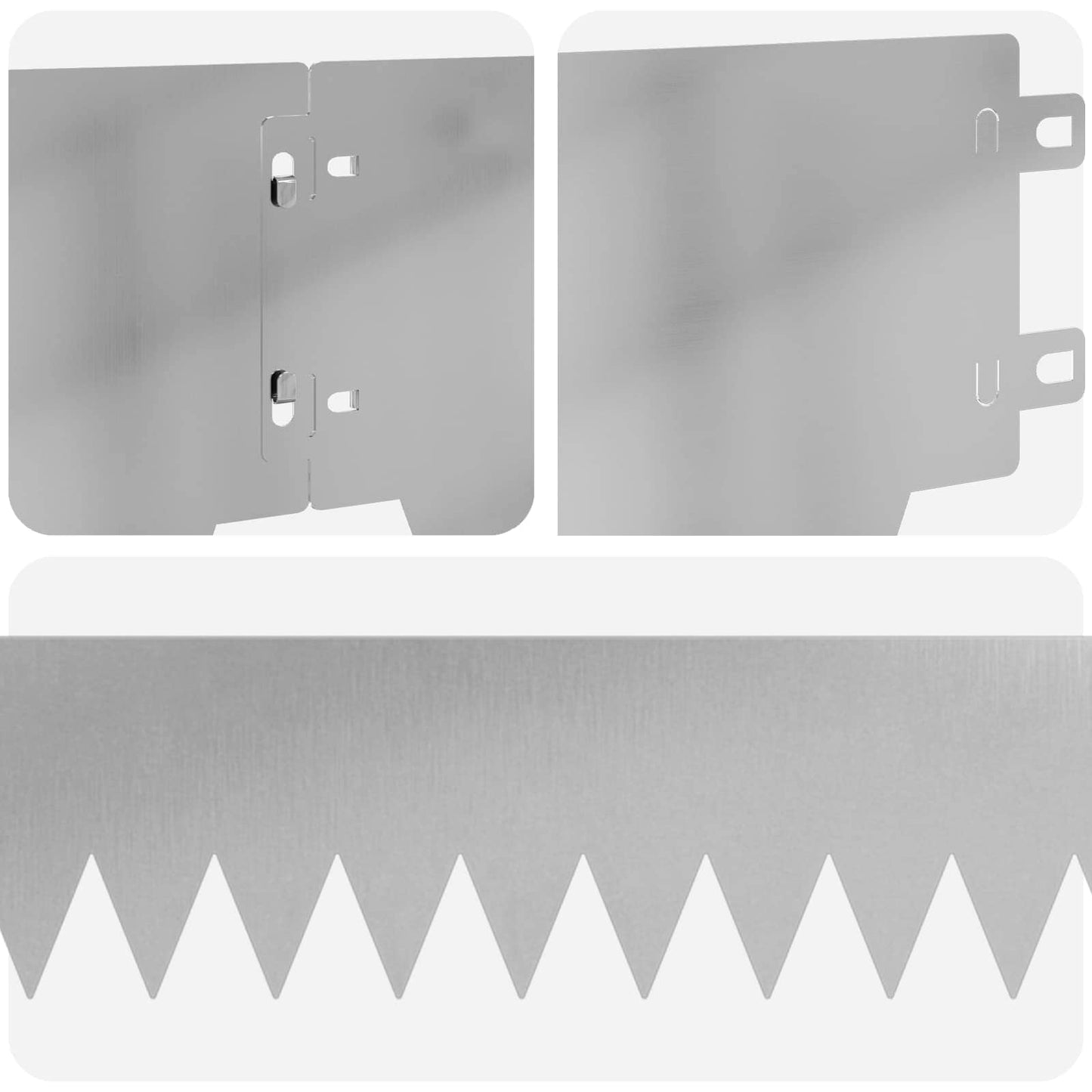 Gjerdekant 20 pcs 103 x 15 cm metall Sølv