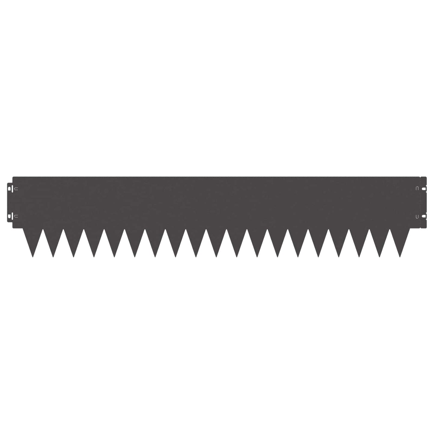 Gjerdekant 20 pcs 103 x 20 cm metall Svart