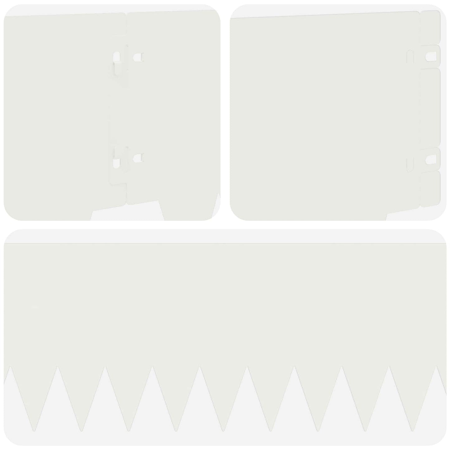 Gjerdekant 30 pcs 103 x 20 cm metall Hvit
