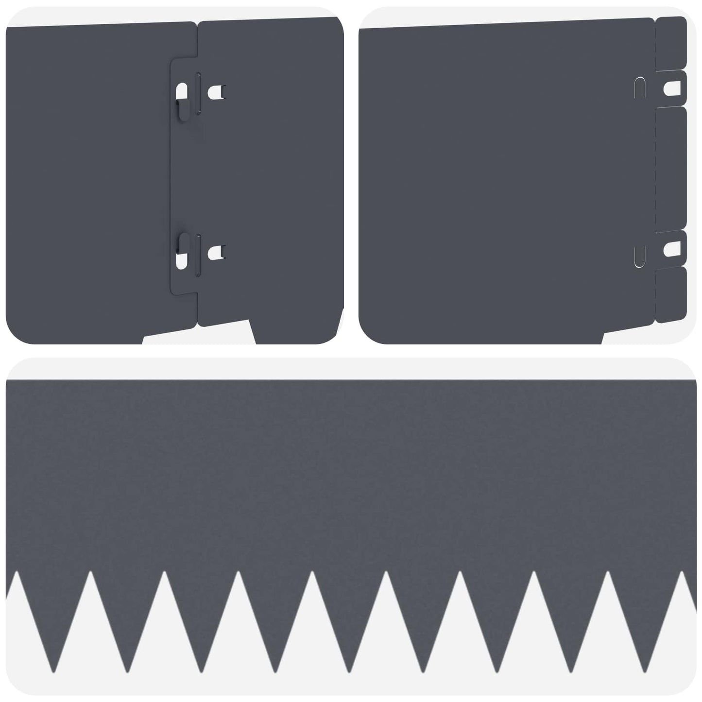 Gjerdekant 10 pcs 103 x 20 cm metall Antrasitt