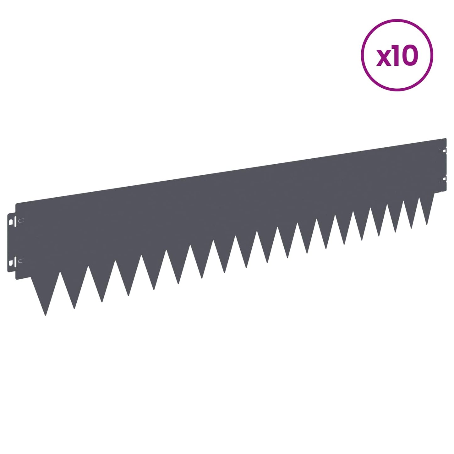 Gjerdekant 10 pcs 103 x 20 cm metall Antrasitt