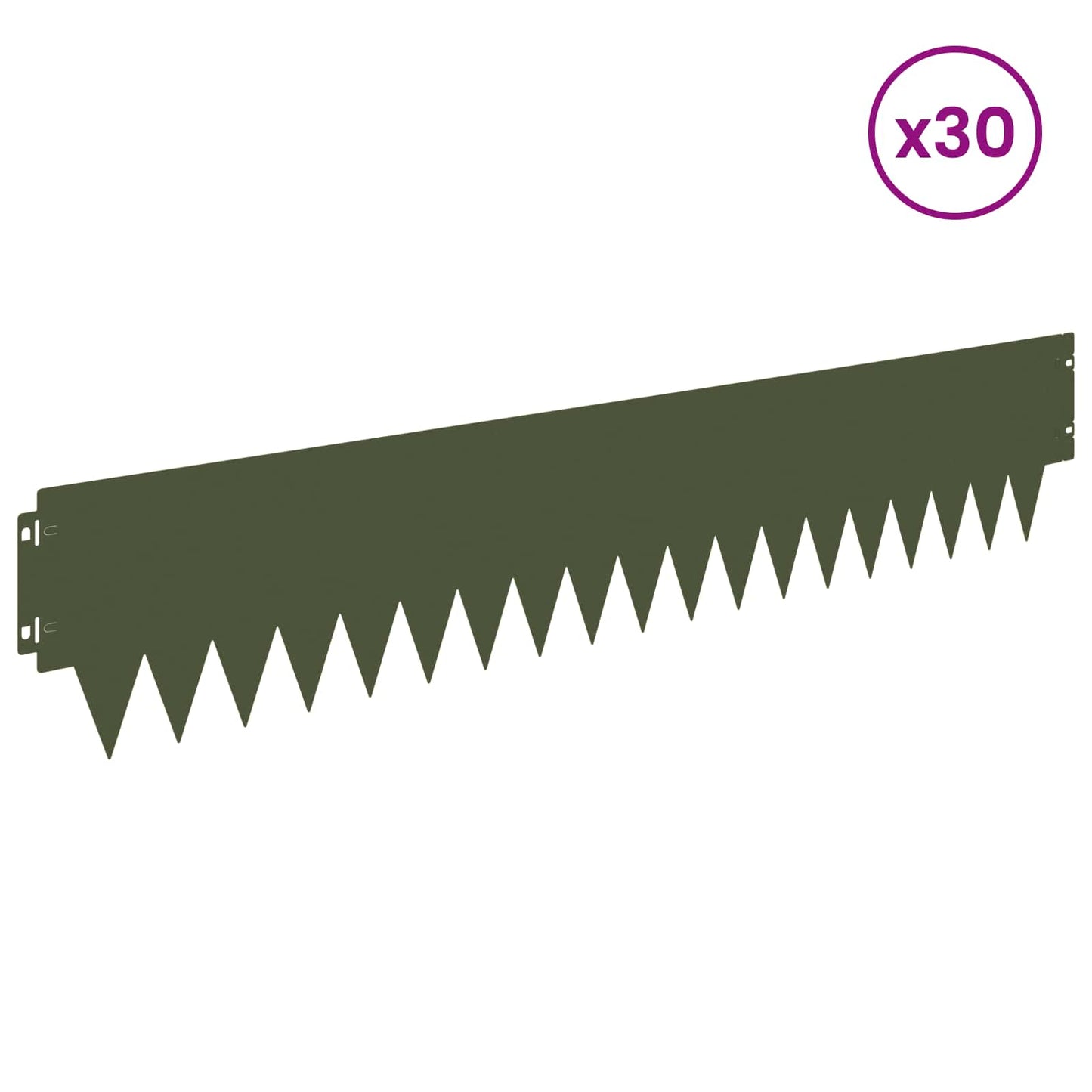 Gjerdekant 30 pcs 103 x 20 cm metall Olivengrønn
