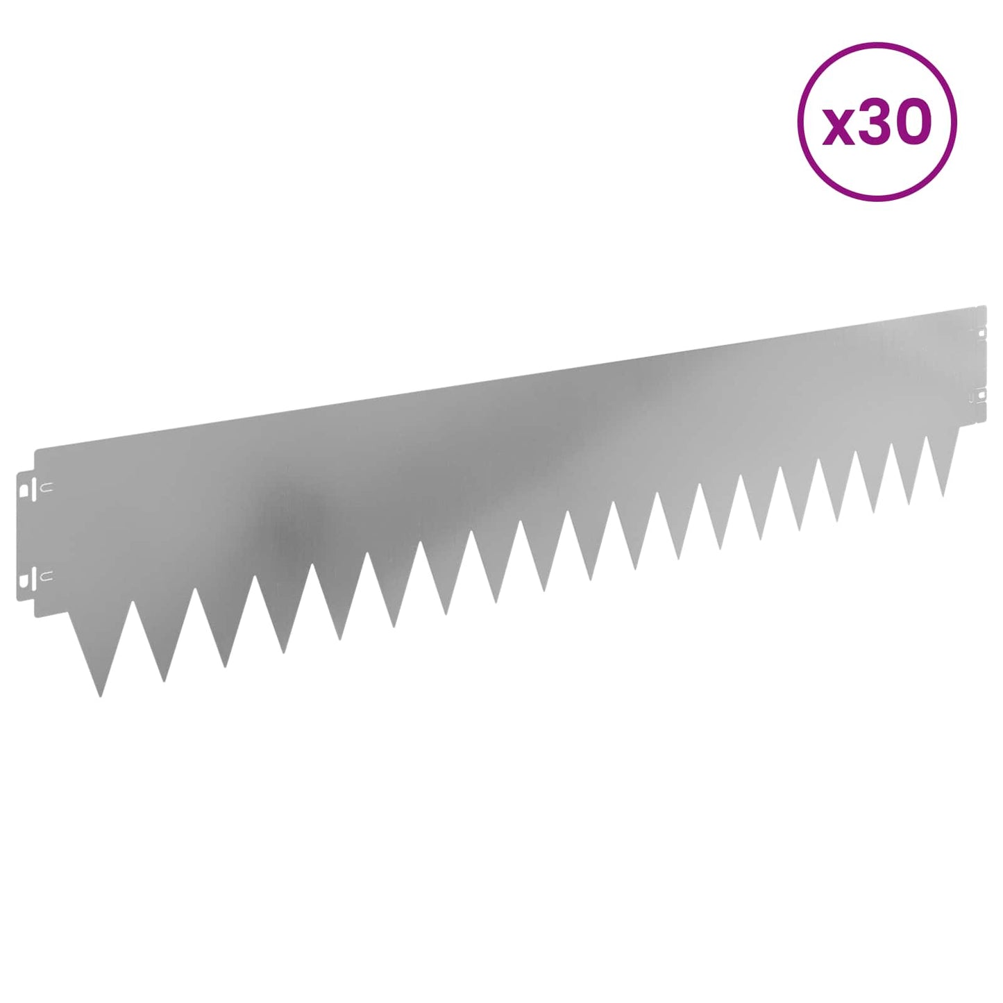Gjerdekant 30 pcs 103 x 20 cm metall Sølv