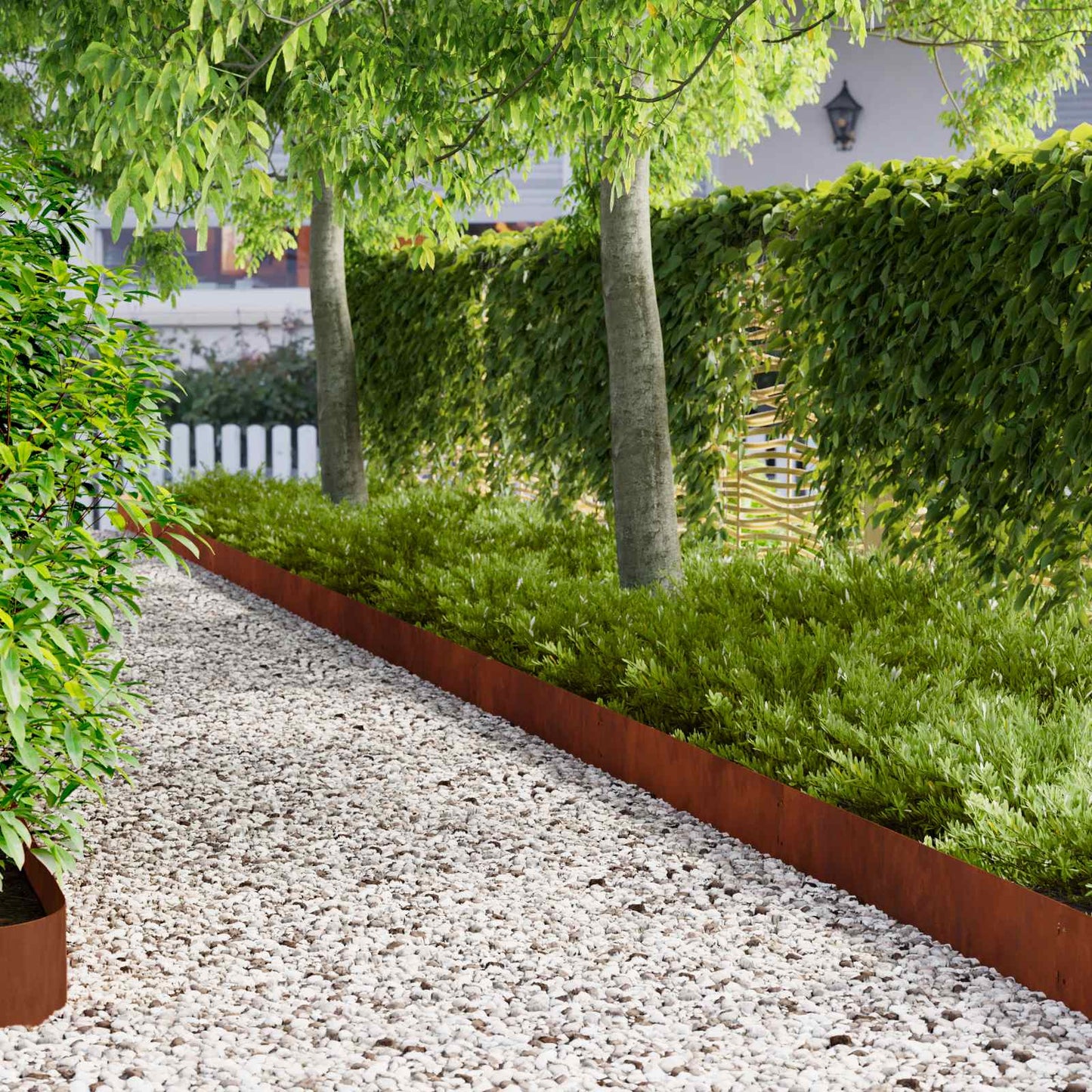 Gjerdekant 20 pcs 103 x 20 cm metall Rusten