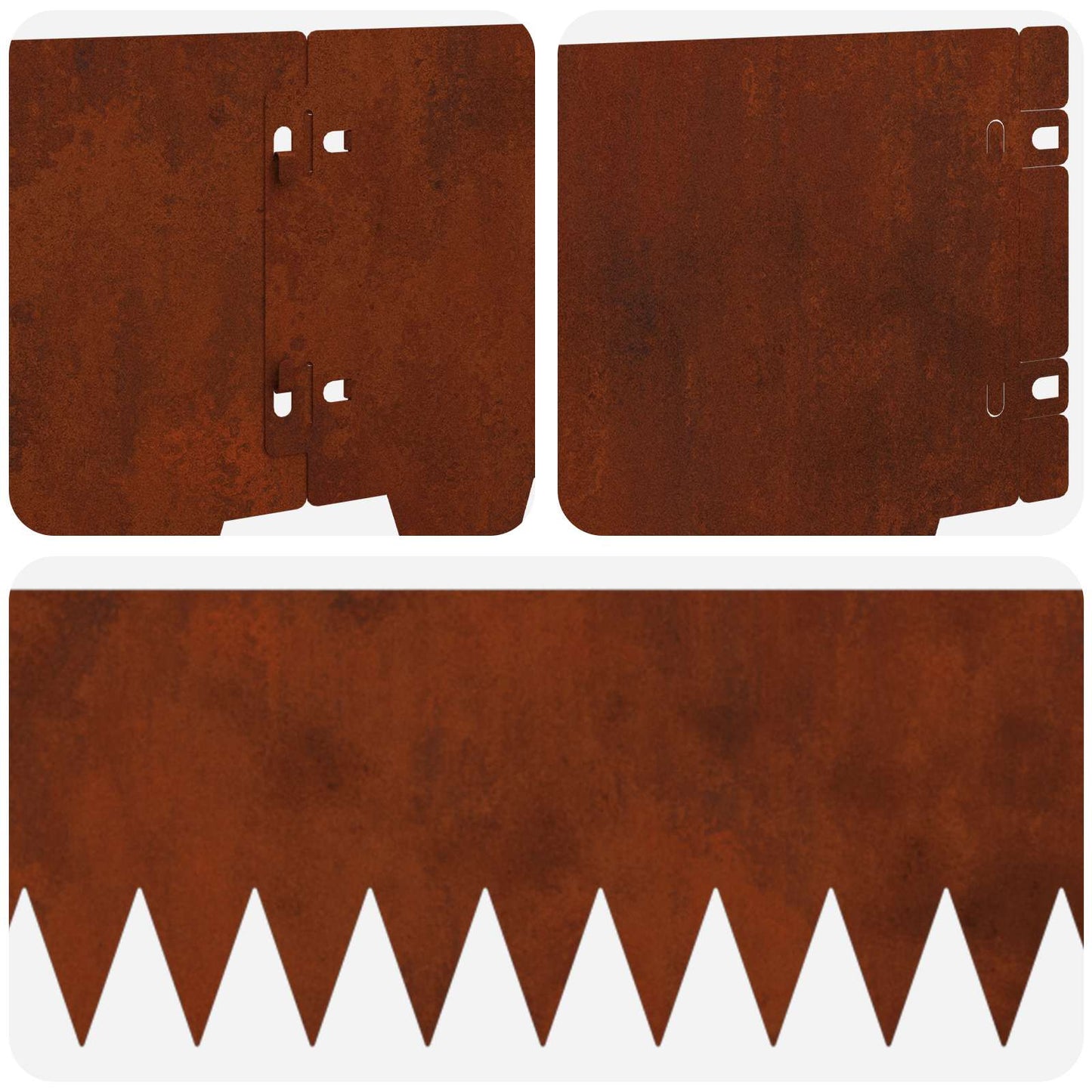 Gjerdekant 30 pcs 103 x 20 cm metall Rusten