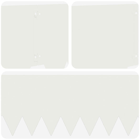 Gjerdekant 10 pcs 103 x 30 cm metall Hvit