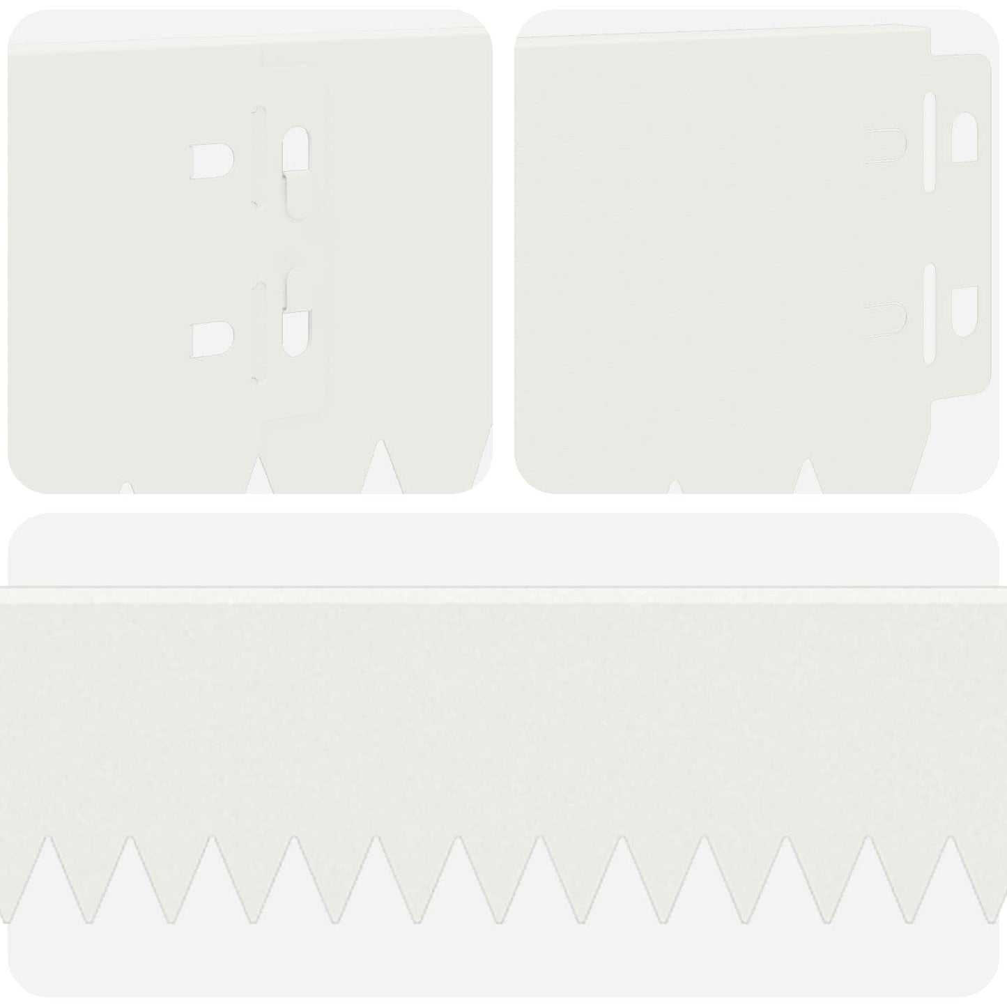 Gjerdekant 10 pcs 103 x 10 cm Stål Hvit