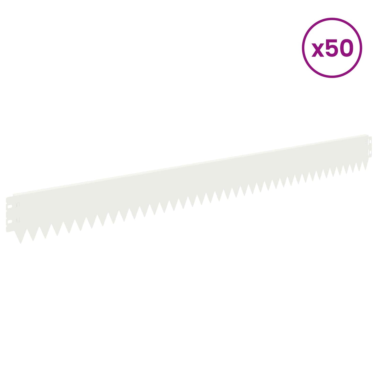 Gjerdekant 50 pcs 103 x 10 cm Stål Hvit