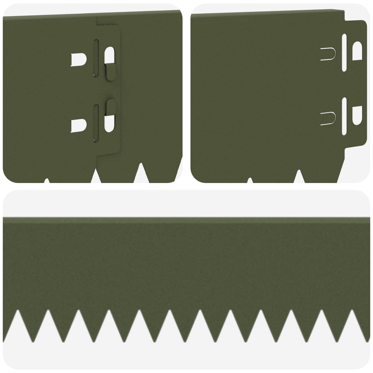 Gjerdekant 50 pcs 103 x 10 cm Stål Olivengrønn