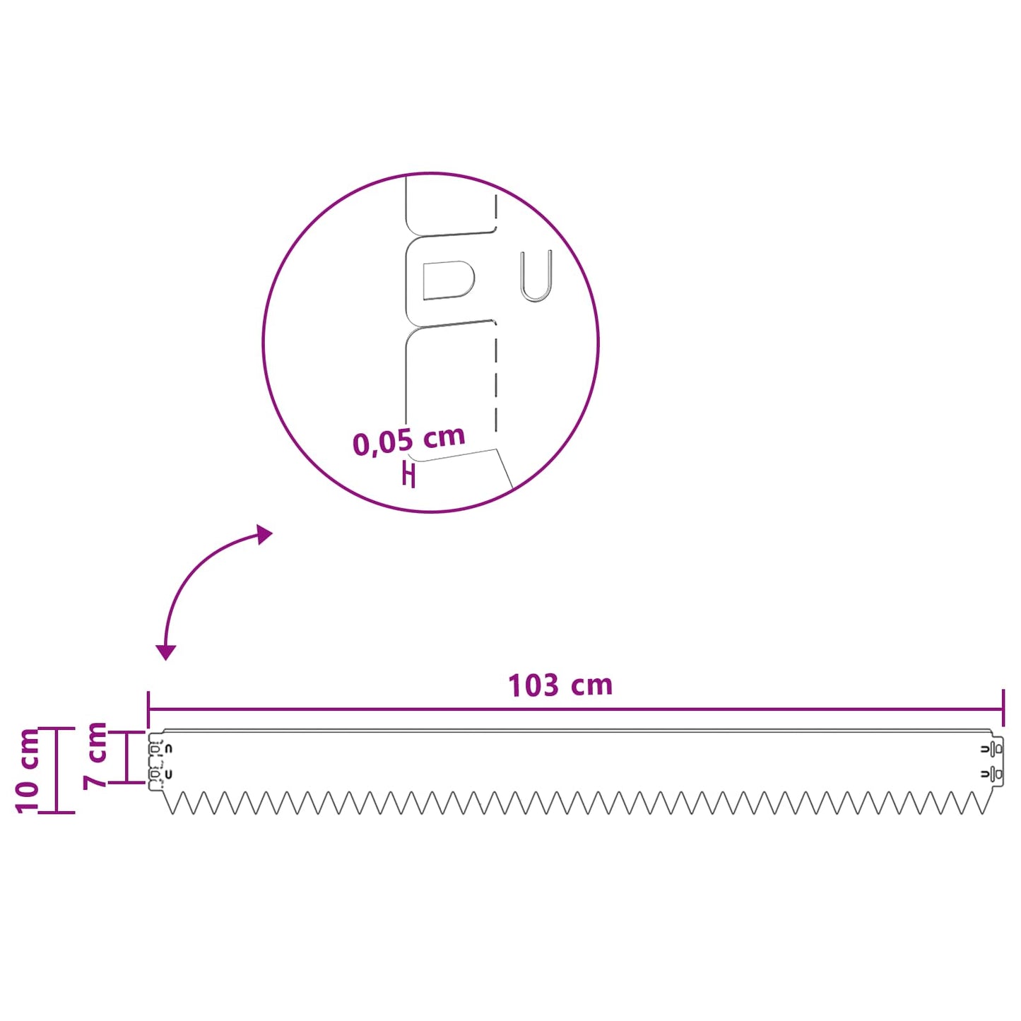Gjerdekant 10 pcs 103 x 10 cm Stål Sølv