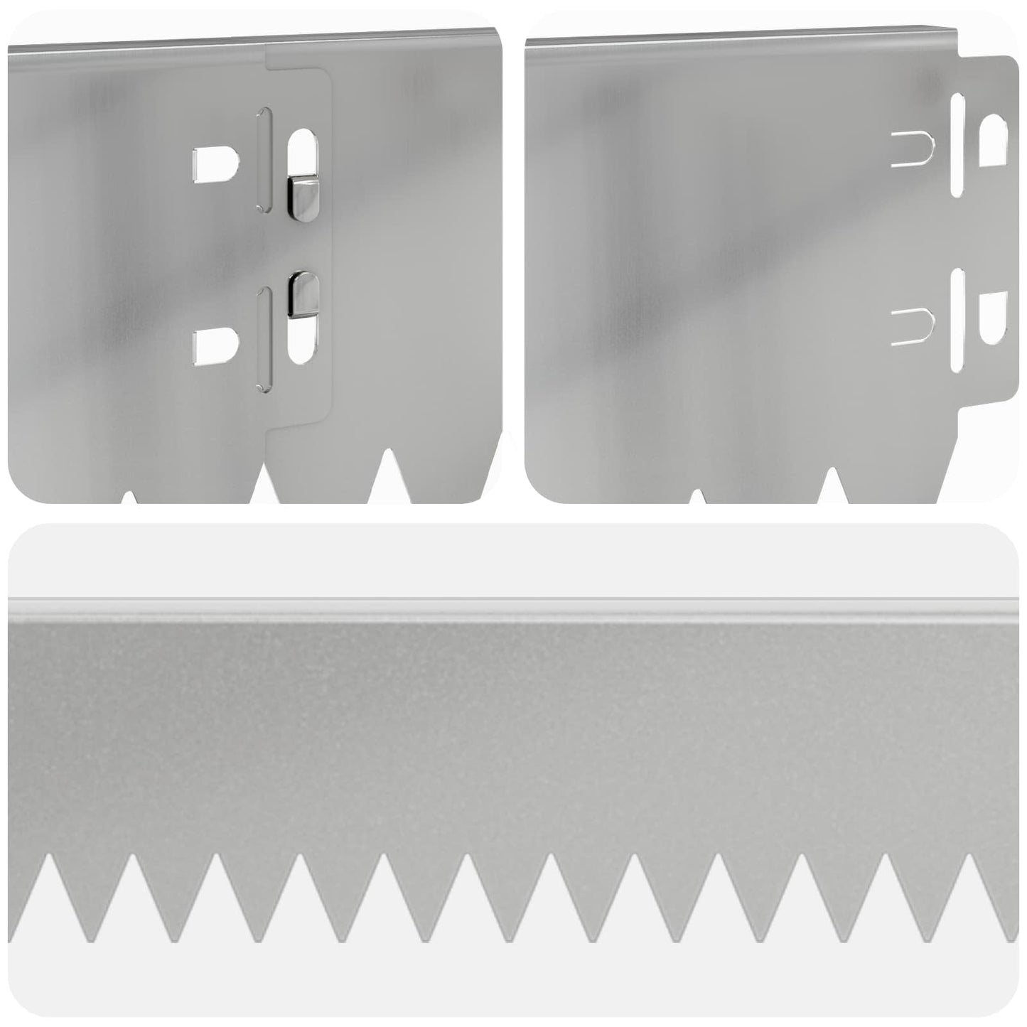 Gjerdekant 50 pcs 103 x 10 cm Stål Sølv