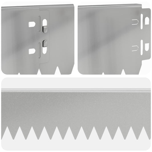 Gjerdekant 50 pcs 103 x 10 cm Stål Sølv