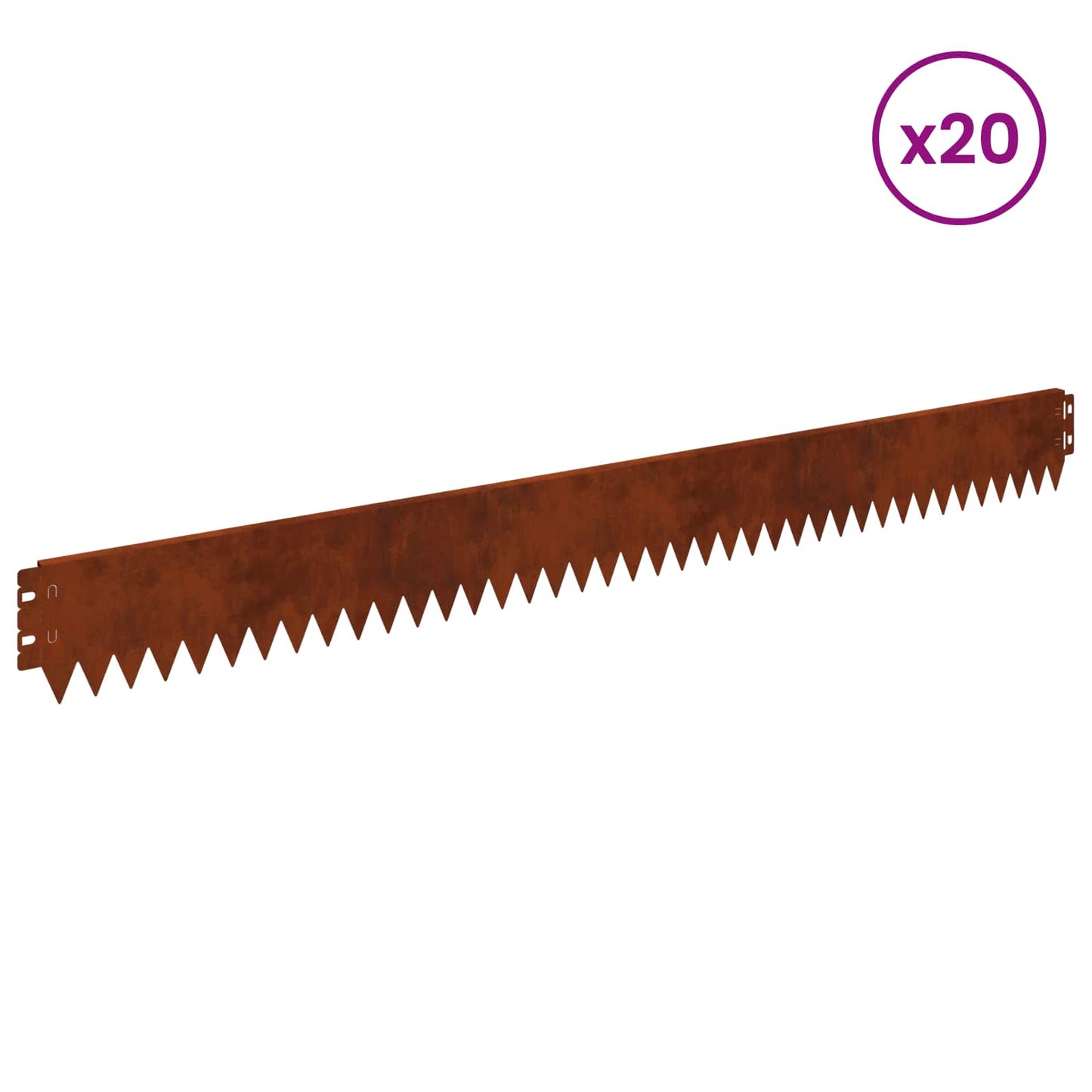 Gjerdekant 20 pcs 103 x 10 cm Stål Rusten