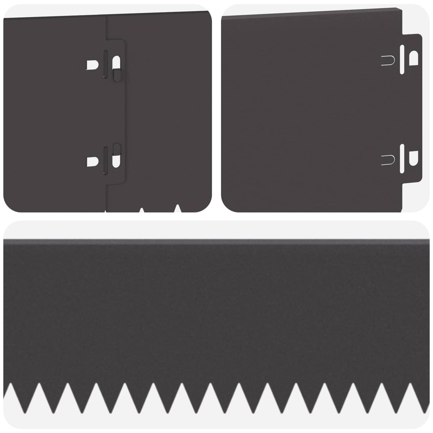 Gjerdekant 30 pcs 103 x 15 cm Stål Svart