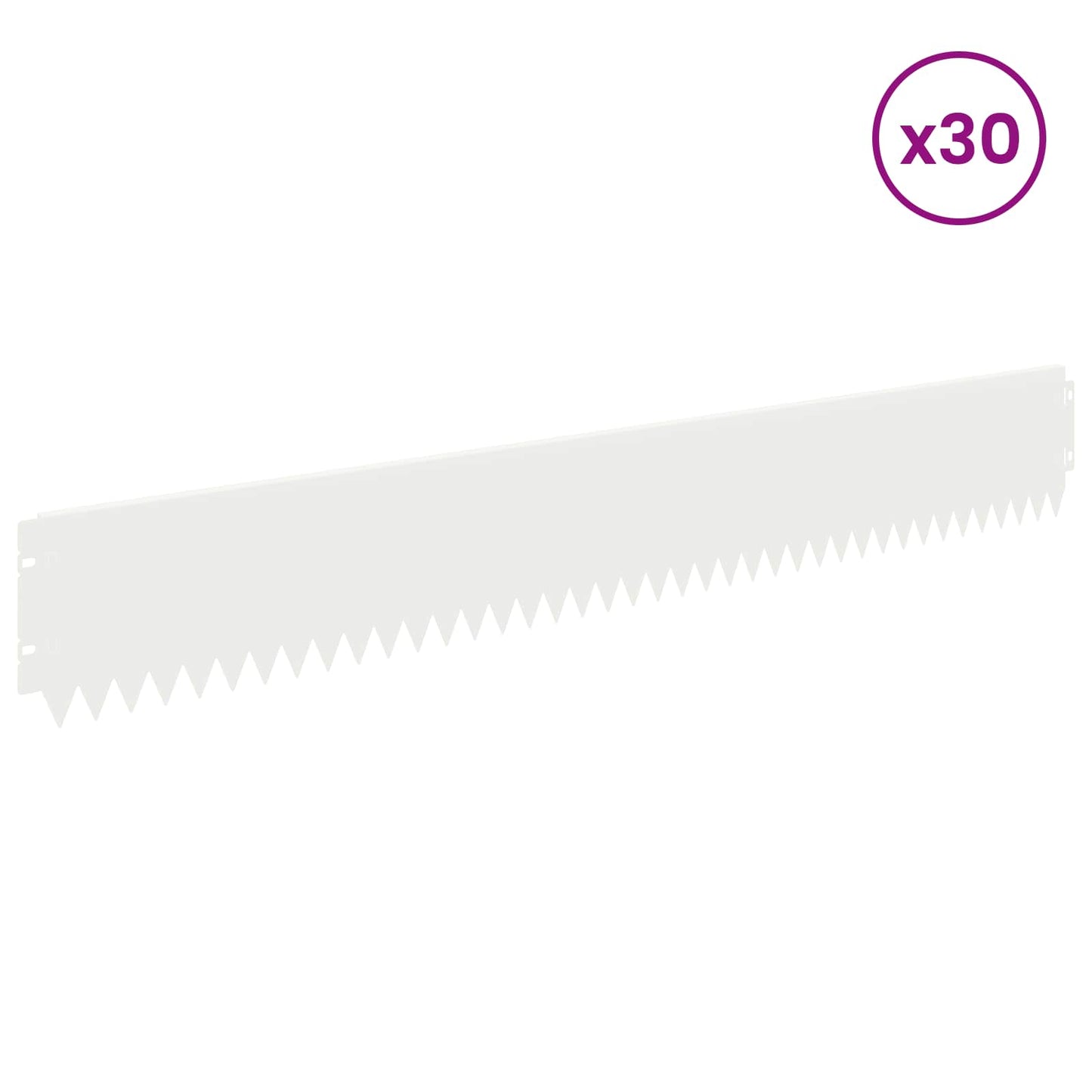 Gjerdekant 30 pcs 103 x 15 cm Stål Hvit