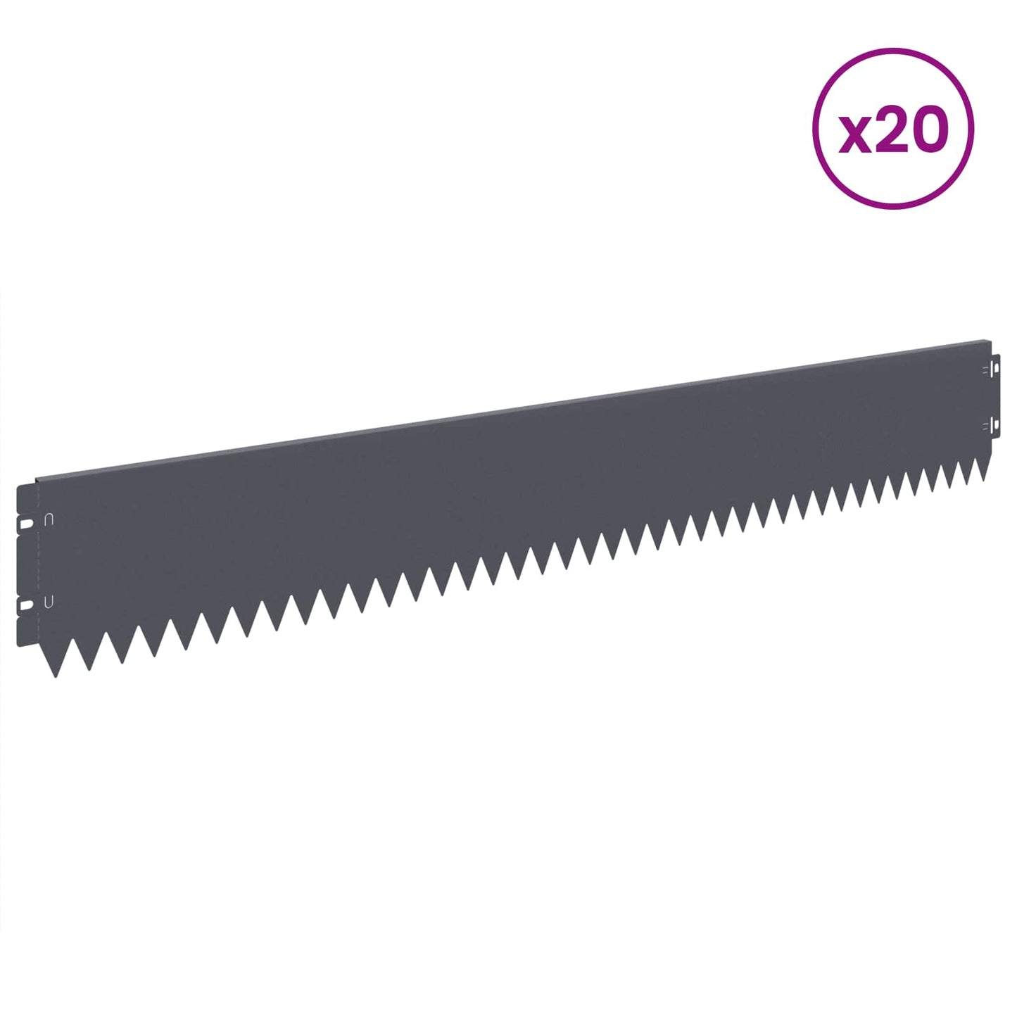 Gjerdekant 20 pcs 103 x 15 cm Stål Antrasitt