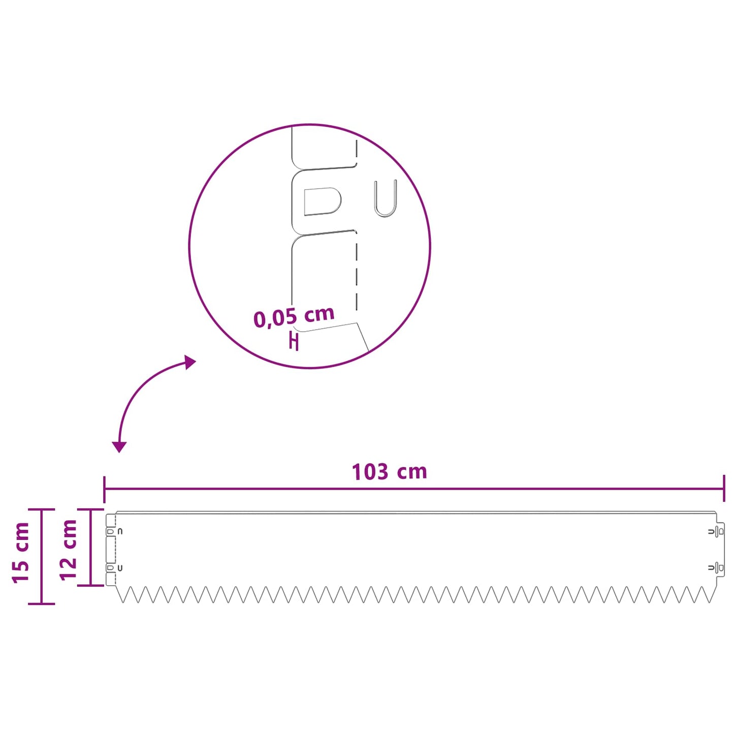 Gjerdekant 10 pcs 103 x 15 cm Stål Rusten
