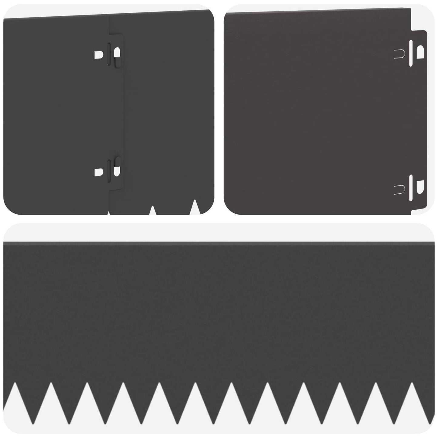 Gjerdekant 20 pcs 103 x 20 cm Stål Svart