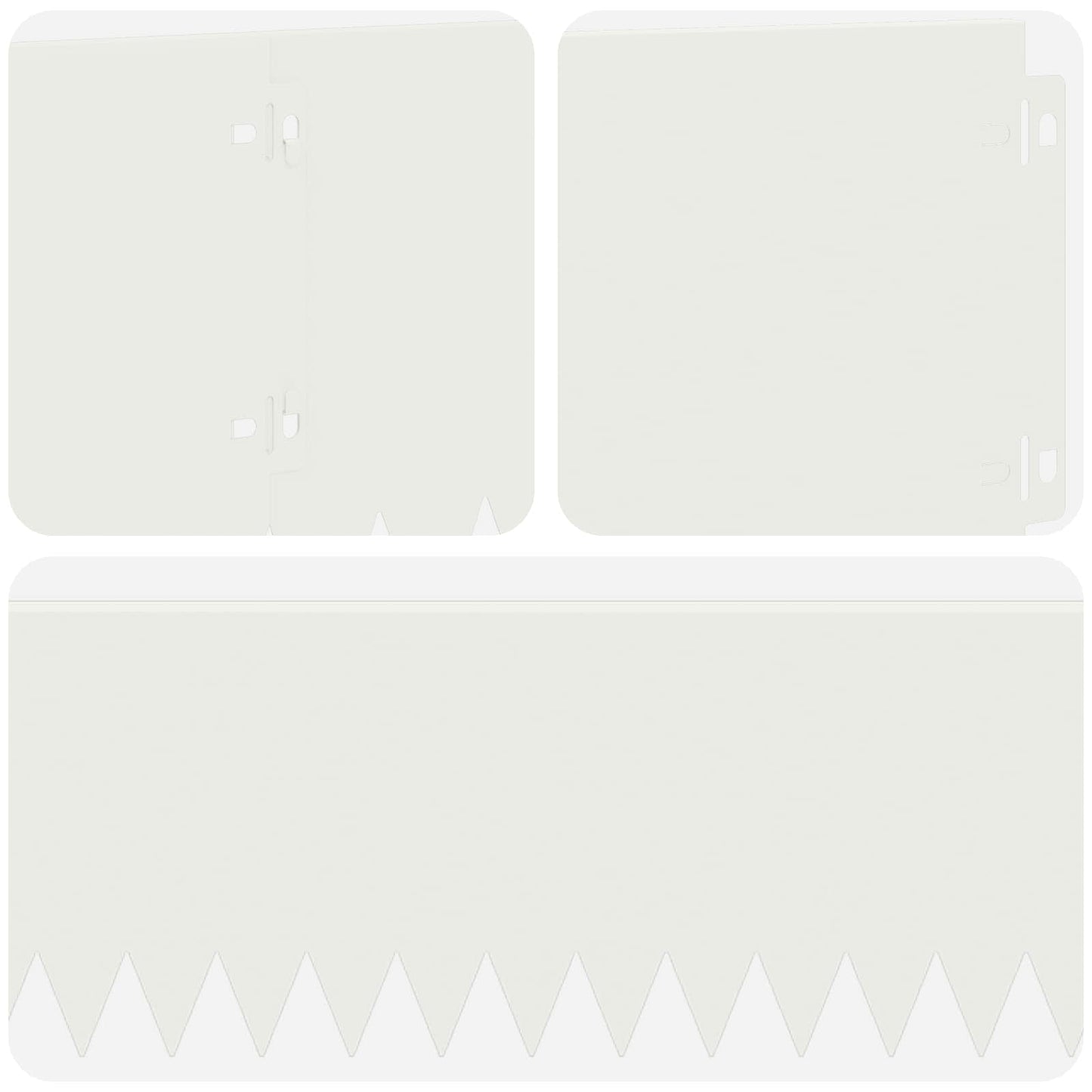 Gjerdekant 10 pcs 103 x 20 cm Stål Hvit