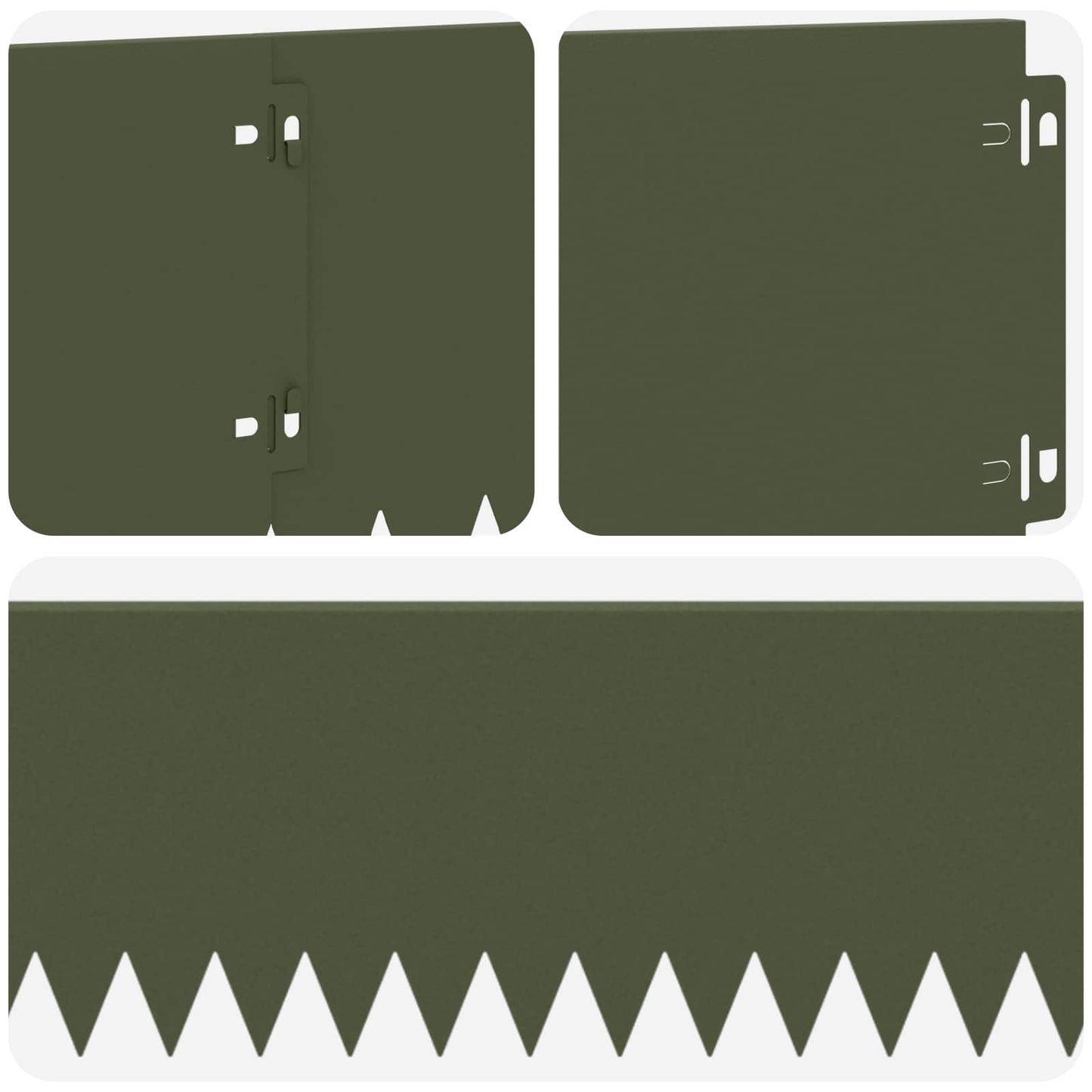 Gjerdekant 20 pcs 103 x 20 cm Stål Olivengrønn