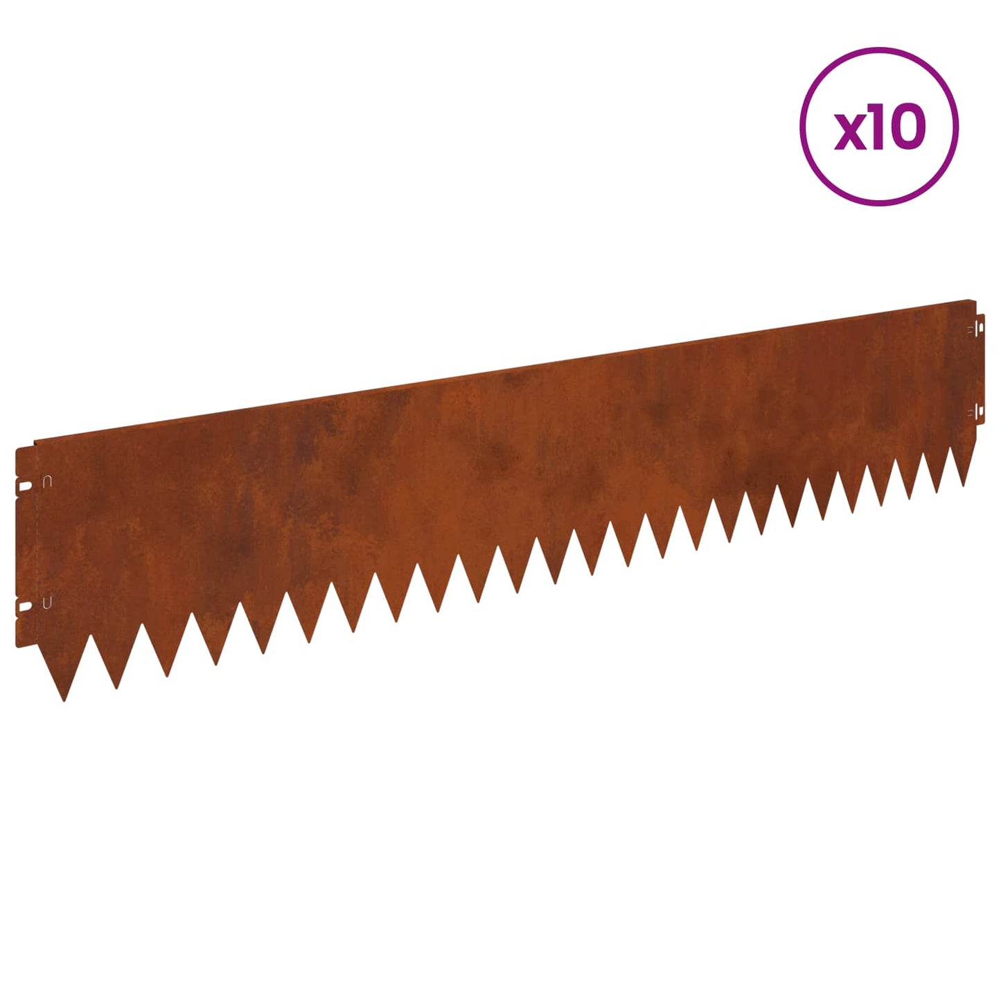 Gjerdekant 10 pcs 103 x 20 cm Stål Rusten