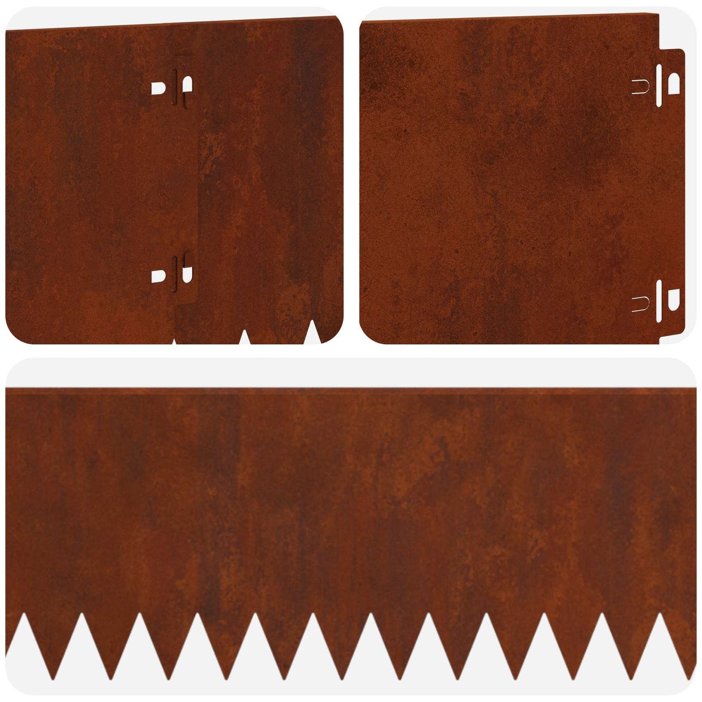 Gjerdekant 30 pcs 103 x 20 cm Stål Rusten
