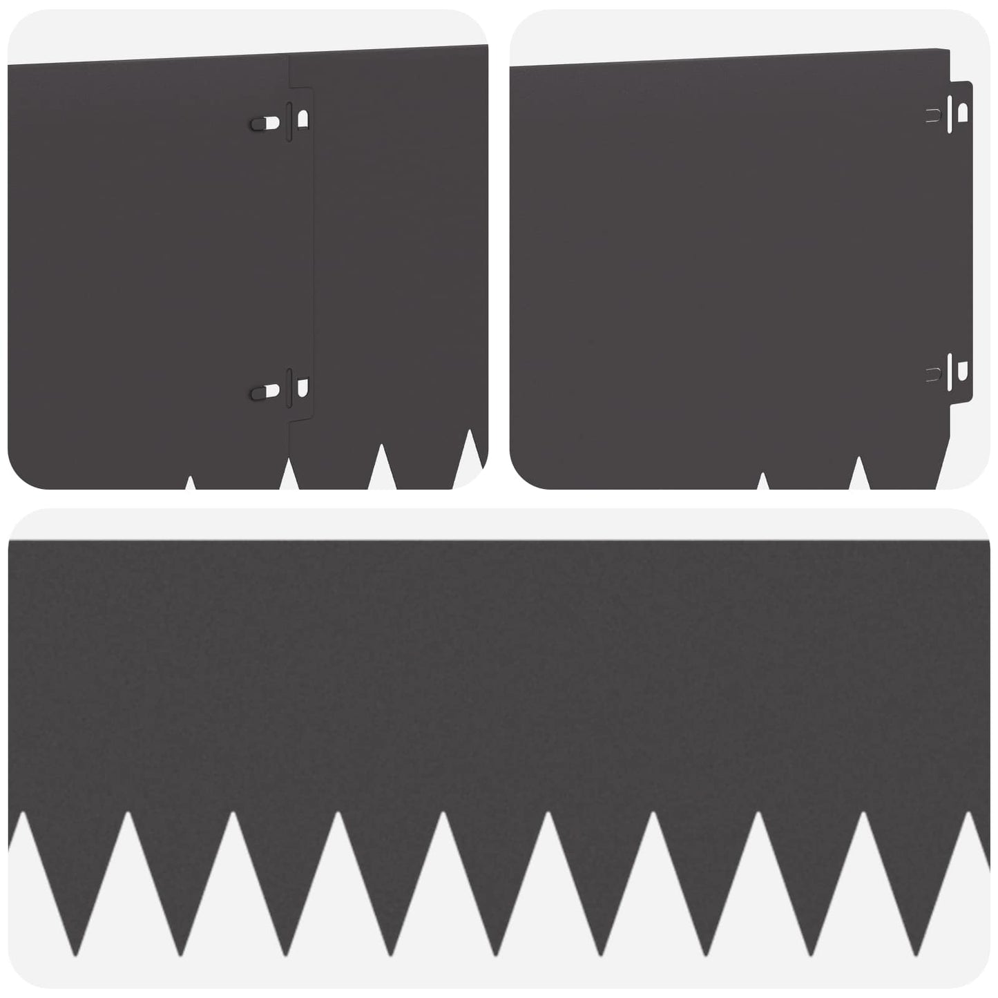 Gjerdekant 20 pcs 103 x 25 cm Stål Svart