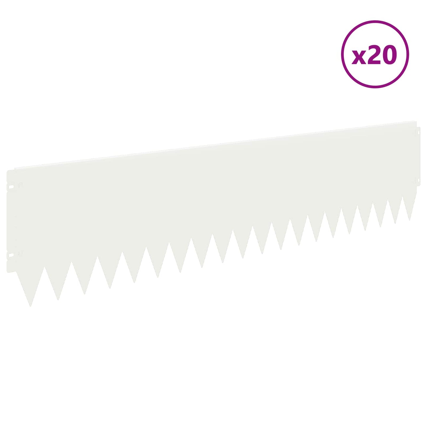 Gjerdekant 20 pcs 103 x 25 cm Stål Hvit