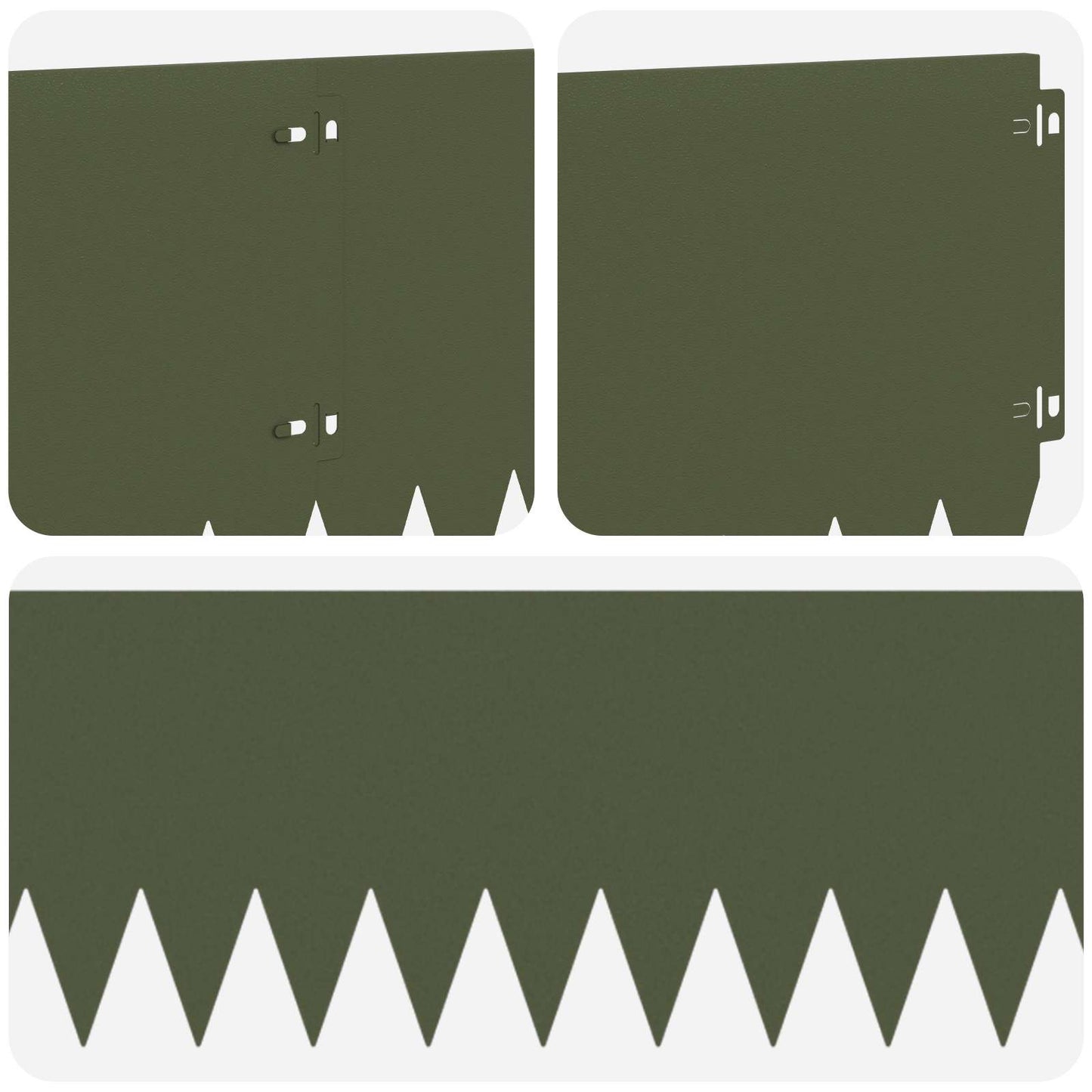 Gjerdekant 20 pcs 103 x 25 cm Stål Olivengrønn