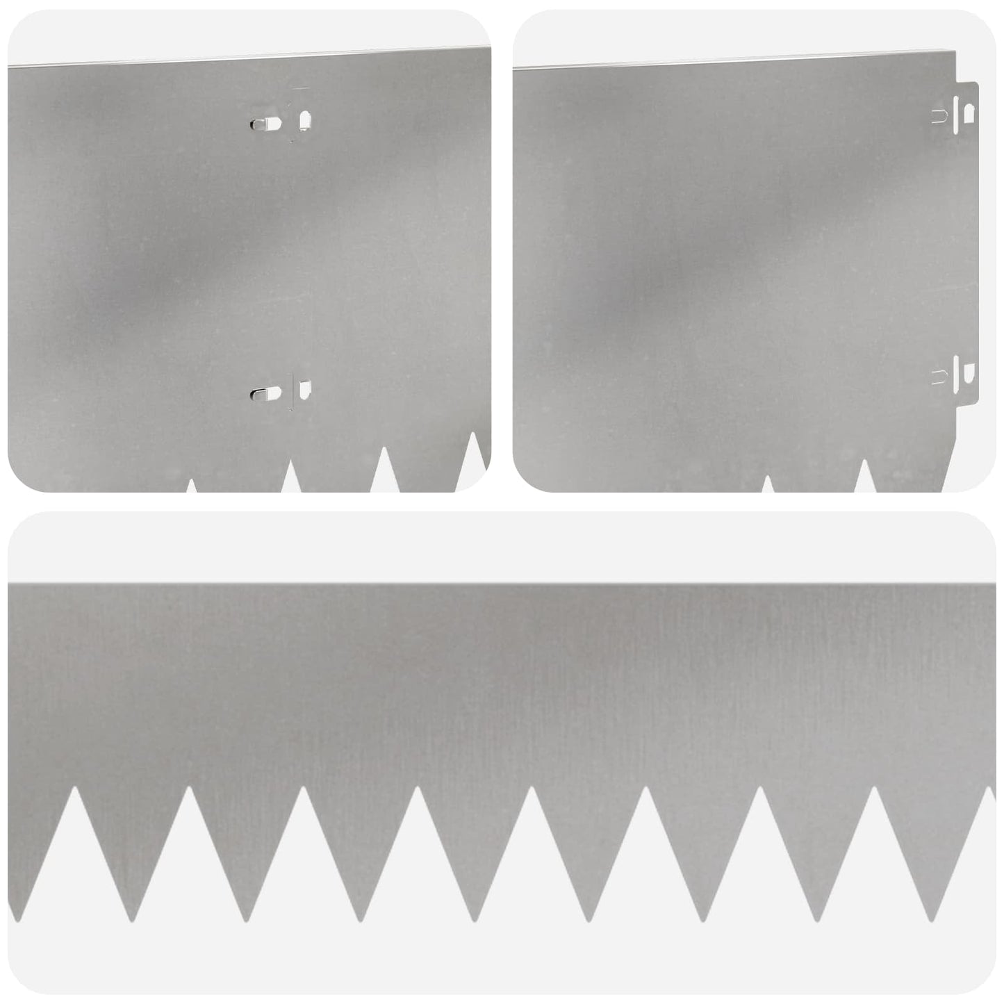 Gjerdekant 10 pcs 103 x 25 cm Stål Sølv
