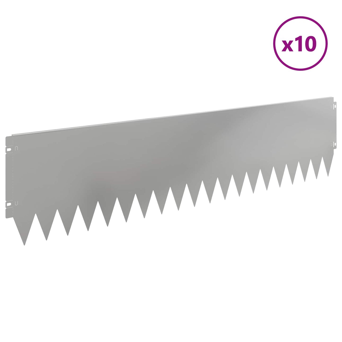 Gjerdekant 10 pcs 103 x 25 cm Stål Sølv