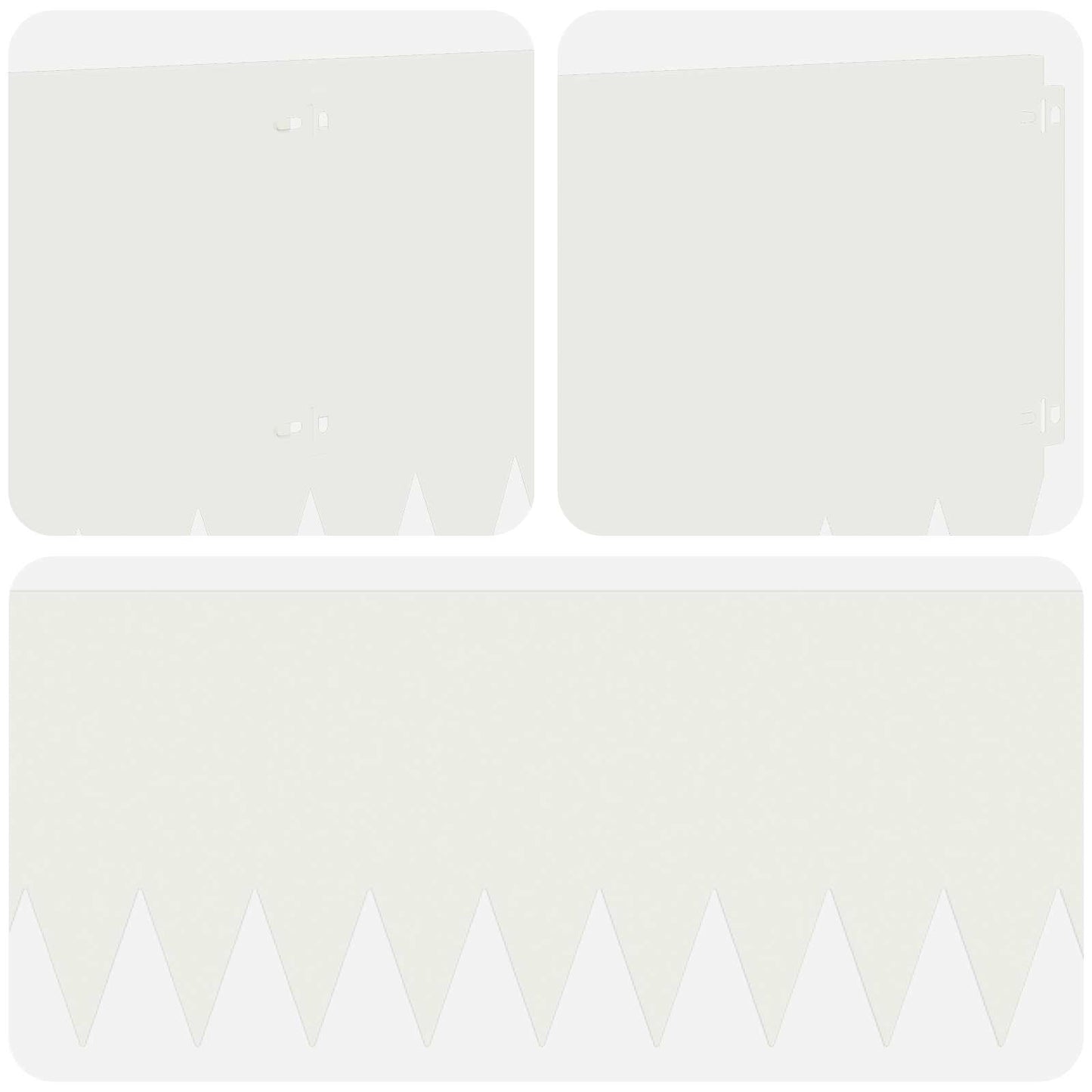 Gjerdekant 10 pcs 103 x 30 cm Stål Hvit