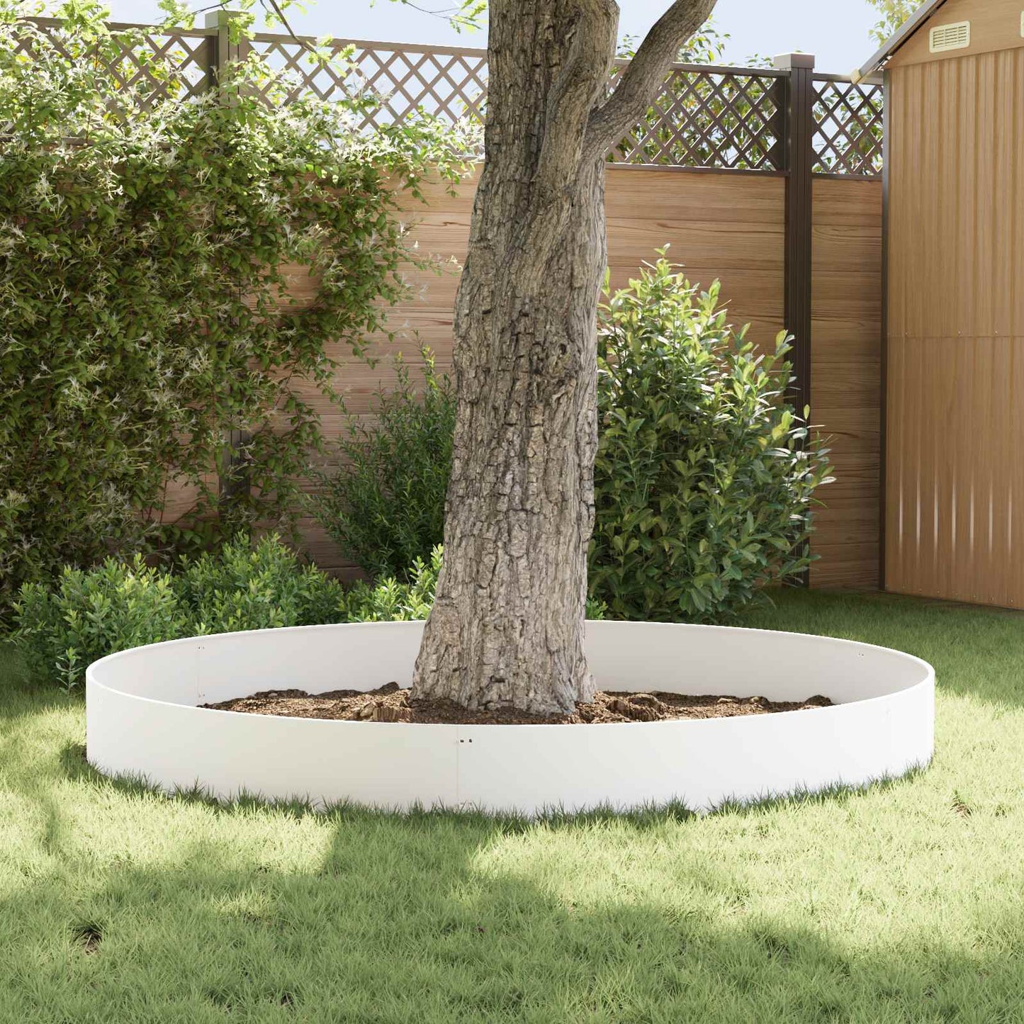 Gjerdekant 10 pcs 103 x 30 cm Stål Hvit