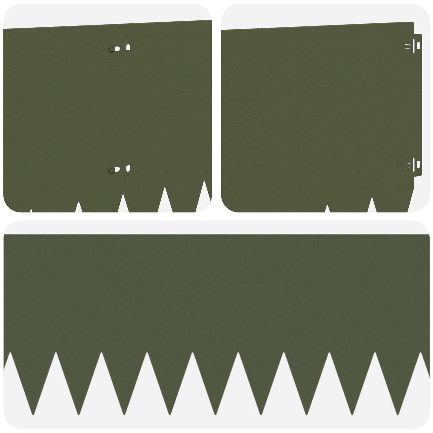 Gjerdekant 20 pcs 103 x 30 cm Stål Olivengrønn