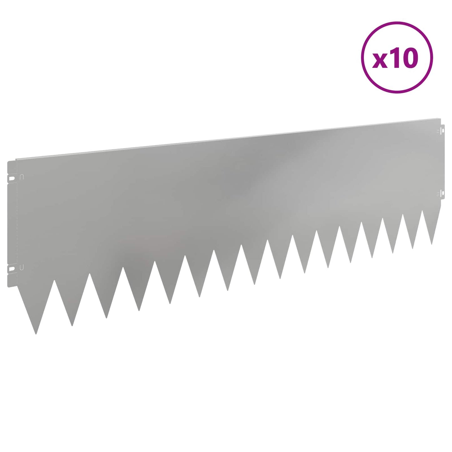 Gjerdekant 10 pcs 103 x 30 cm Stål Sølv