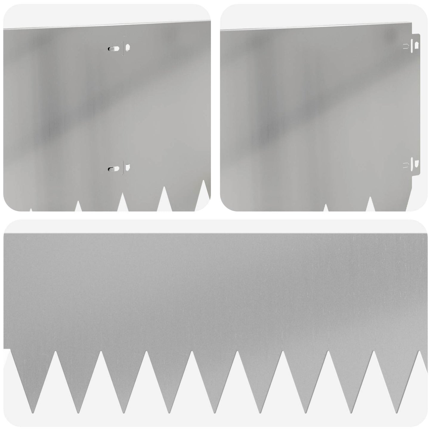 Gjerdekant 20 pcs 103 x 30 cm Stål Sølv