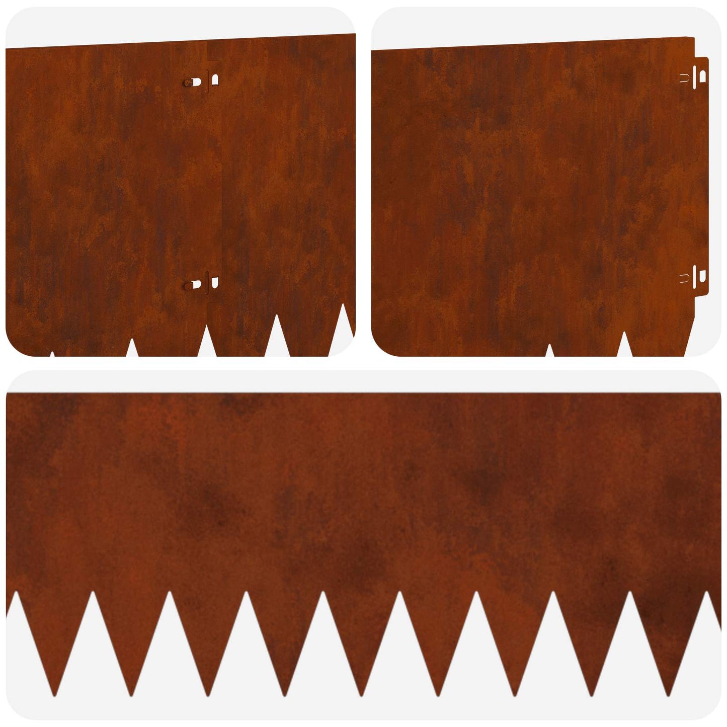 Gjerdekant 20 pcs 103 x 30 cm Stål Rusten