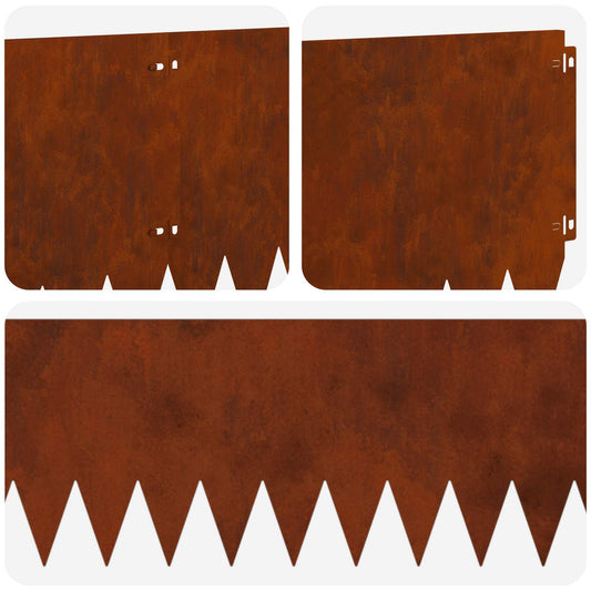 Gjerdekant 20 pcs 103 x 30 cm Stål Rusten