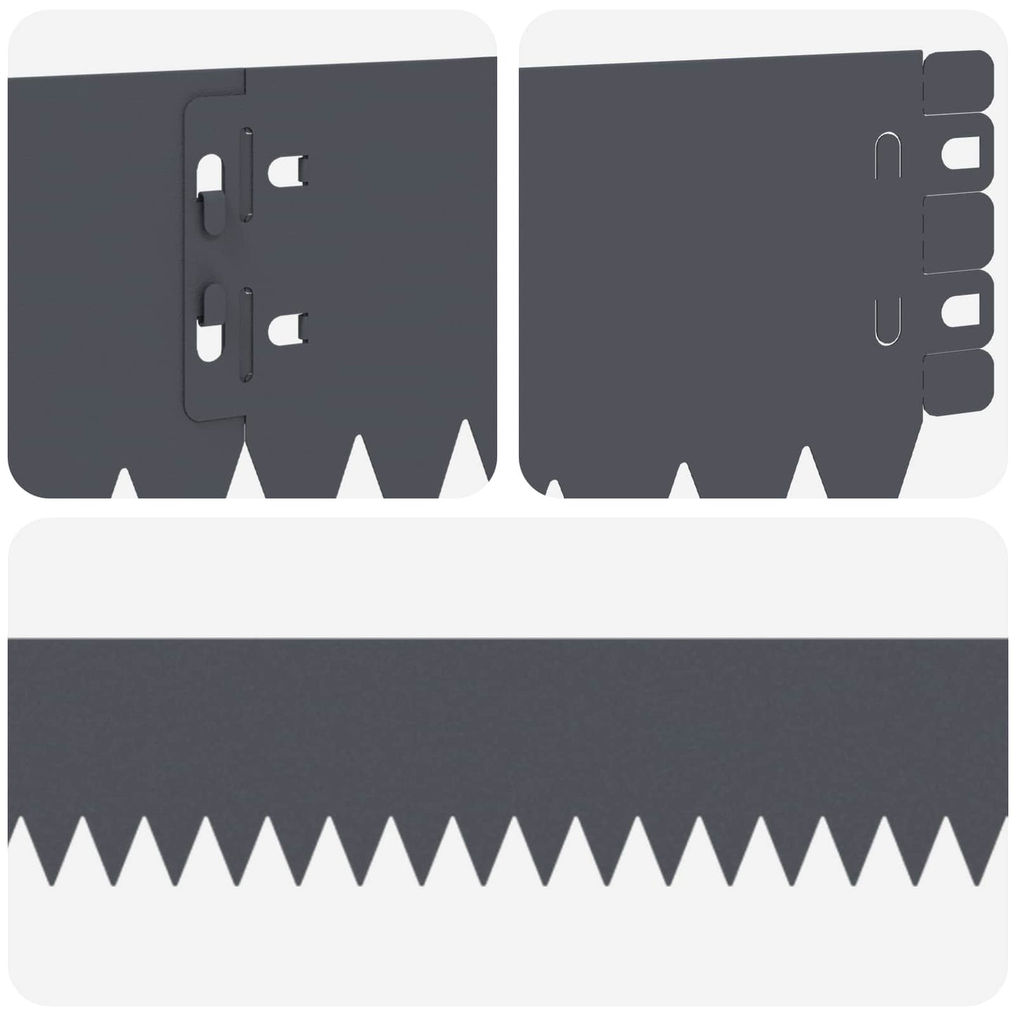Gjerdekant 10 pcs 103 x 10 cm Stål Antrasitt