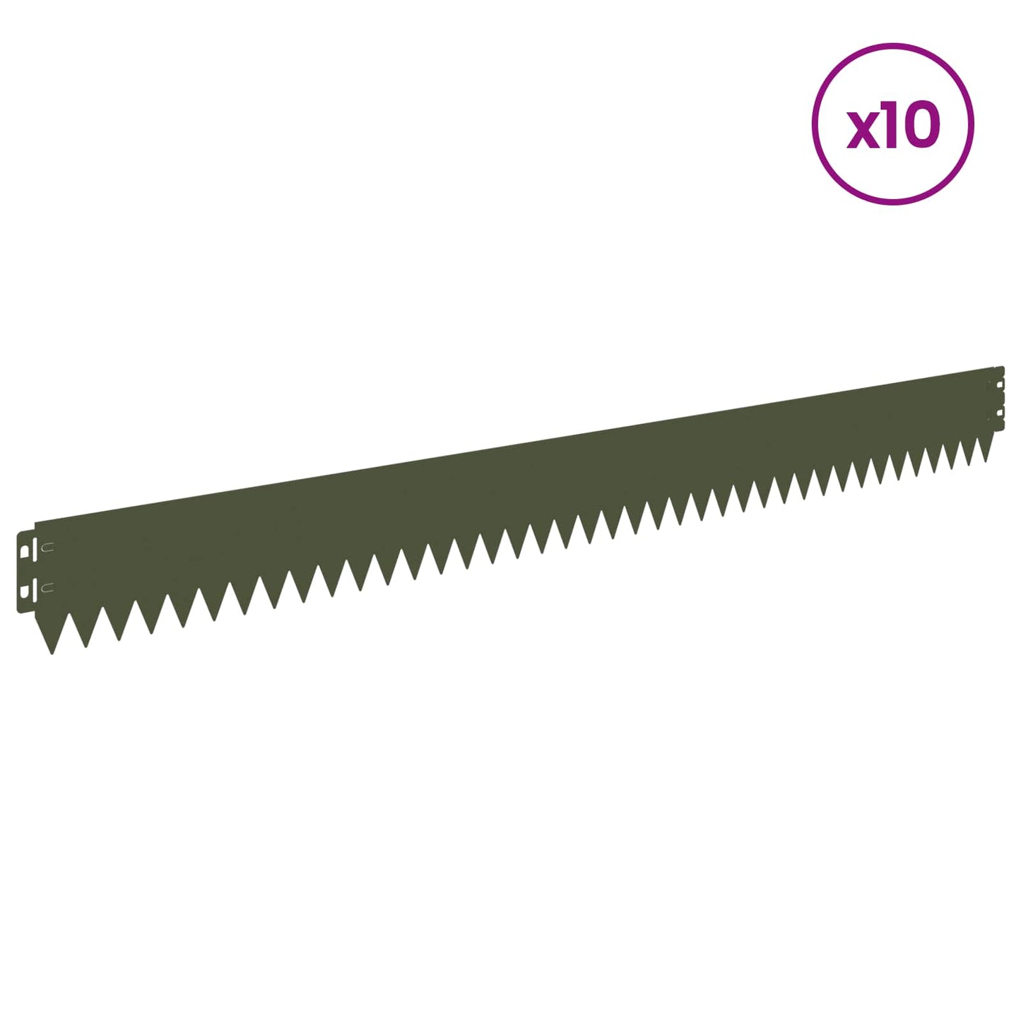 Gjerdekant 10 pcs 103 x 10 cm Stål Olivengrønn