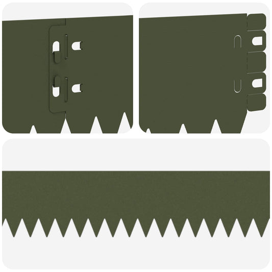Gjerdekant 30 pcs 103 x 10 cm Stål Olivengrønn