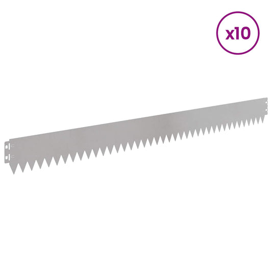 Gjerdekant 10 pcs 103 x 10 cm Stål Sølv
